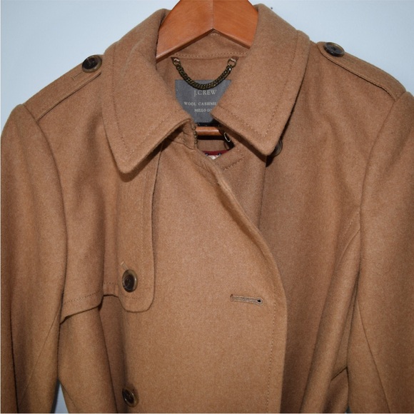 J. Crew Nello Gori Wool & Cashmere Belted Trench Coat - Picture 2 of 10